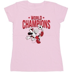 Vêtements Femme T-shirts manches longues Disney Minnie Mouse World Champions Rouge