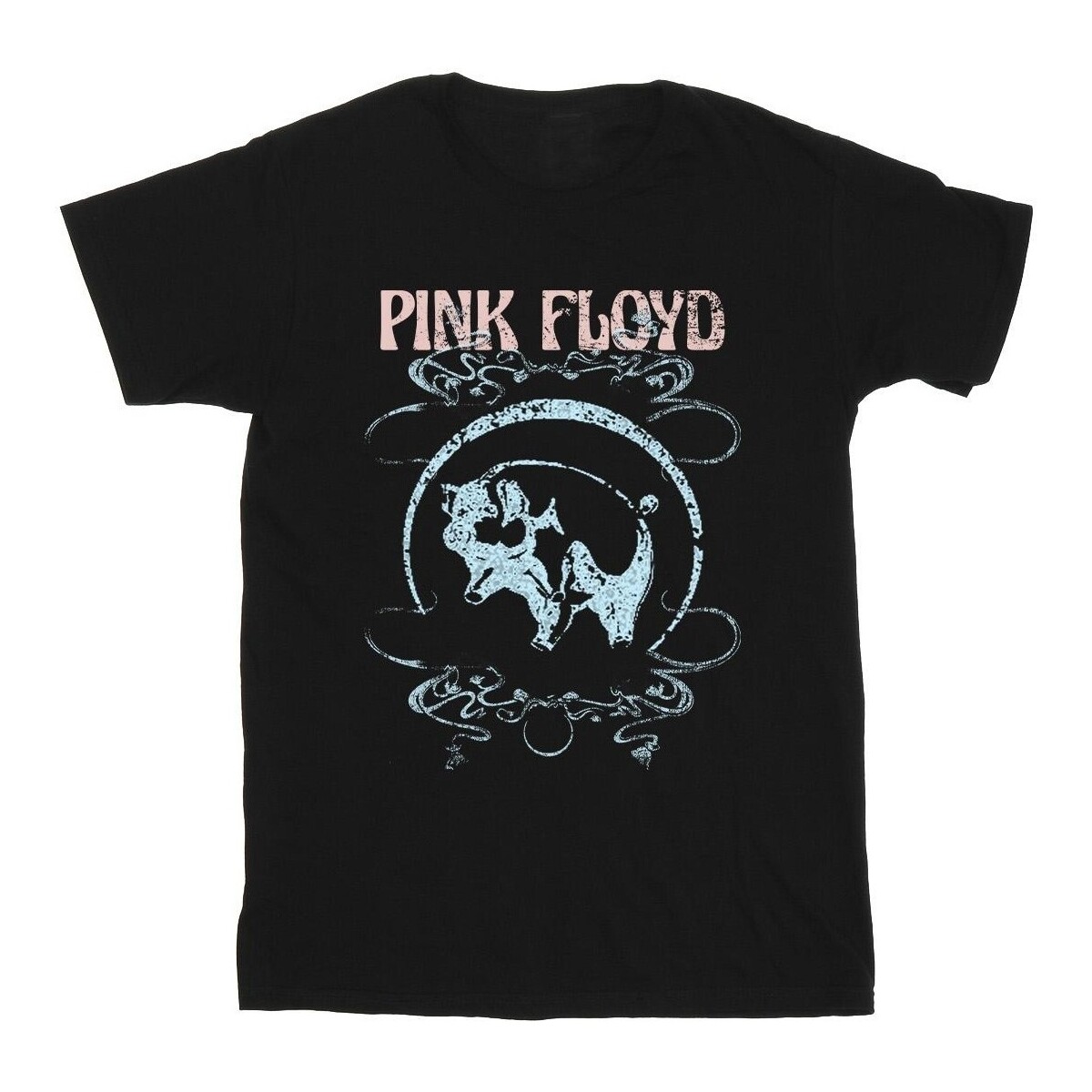 Vêtements Fille T-shirts manches longues Pink Floyd Pig Swirls Noir