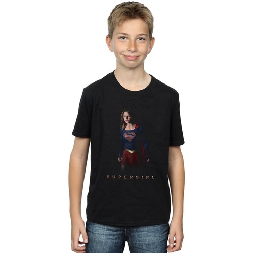 Vêtements Garçon T-shirts manches courtes Dc Comics Supergirl TV Series Kara Standing Noir