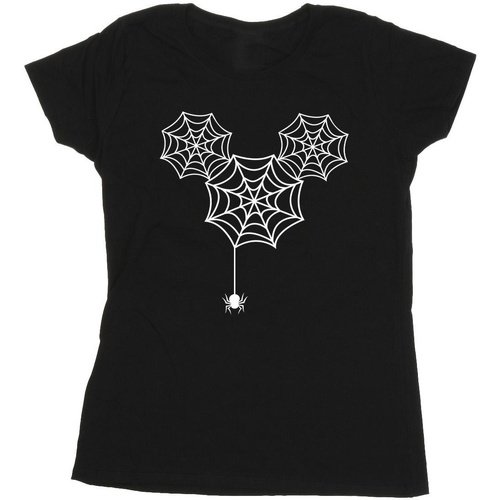 Vêtements Femme T-shirts manches longues Disney Mickey Mouse Spider Web Head Noir