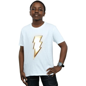 Vêtements Garçon T-shirts manches courtes Dc Comics Shazam Bolt Logo Blanc