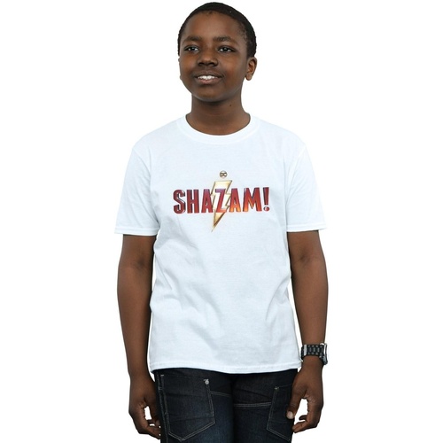 Vêtements Garçon T-shirts manches courtes Dc Comics Shazam Movie Logo Blanc
