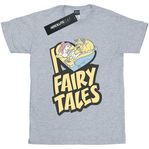 Vêtements Fille T-shirts manches longues Disney Beauty And The Beast I Love Fairy Tales Gris