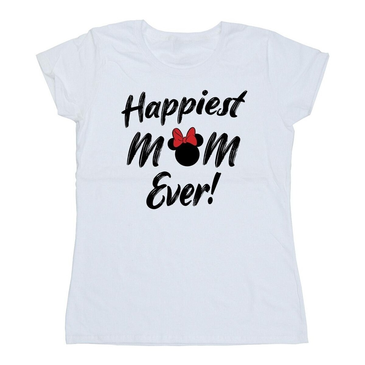 Vêtements Femme T-shirts manches longues Disney Minnie Mouse Happiest Mom Ever Blanc