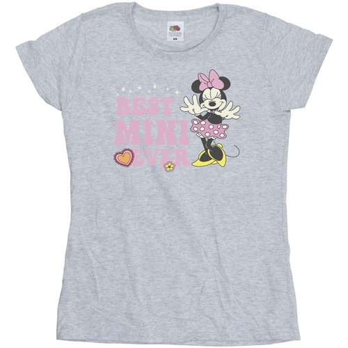Vêtements Femme T-shirts manches longues Disney Best Mini Ever Gris