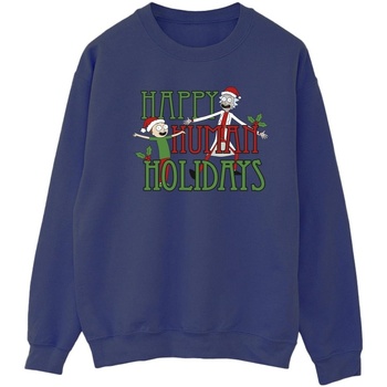 Vêtements Femme Sweats Rick And Morty Happy Human Holidays Bleu