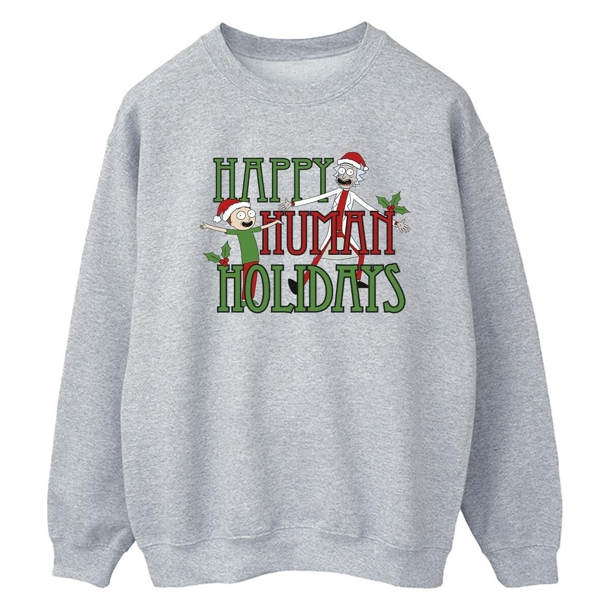 Vêtements Femme Sweats Rick And Morty Happy Human Holidays Gris