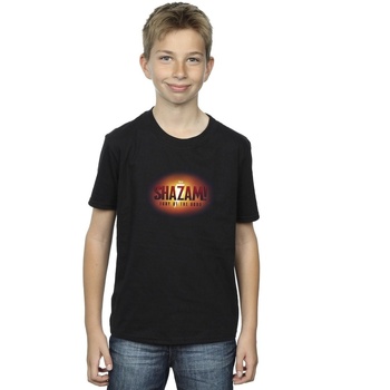 Vêtements Garçon T-shirts manches courtes Dc Comics Shazam Fury Of The Gods 3D Logo Flare Noir