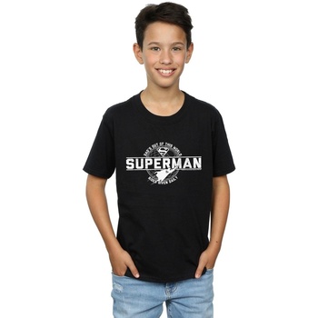 Vêtements Garçon T-shirts manches courtes Dc Comics Superman Dad Out Of This World Noir