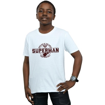 Vêtements Garçon T-shirts manches courtes Dc Comics Superman Dad Out Of This World Blanc