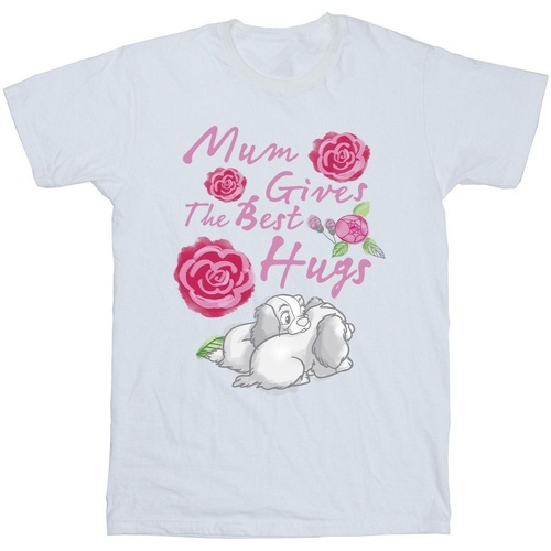 Vêtements Homme T-shirts manches longues Disney Lady And The Tramp Mum Hugs Blanc
