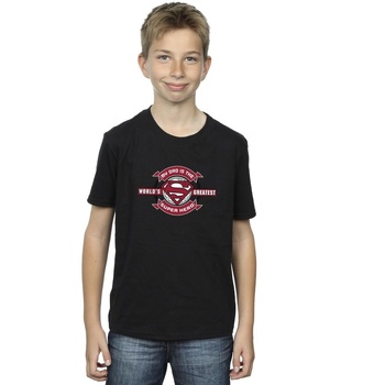 Vêtements Garçon T-shirts manches courtes Dc Comics Superman Super Hero Noir