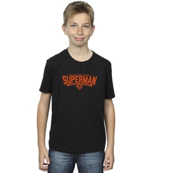 Vêtements Garçon T-shirts manches courtes Dc Comics Superman Hero Dad Noir