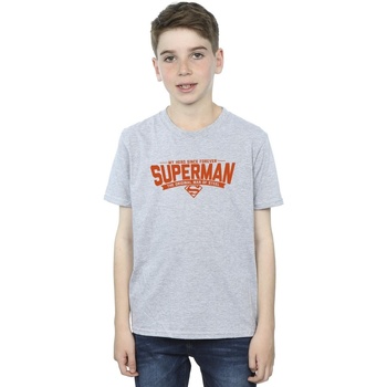 Vêtements Garçon T-shirts manches courtes Dc Comics Superman Hero Dad Gris