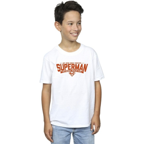 Vêtements Garçon T-shirts manches courtes Dc Comics Superman Hero Dad Blanc