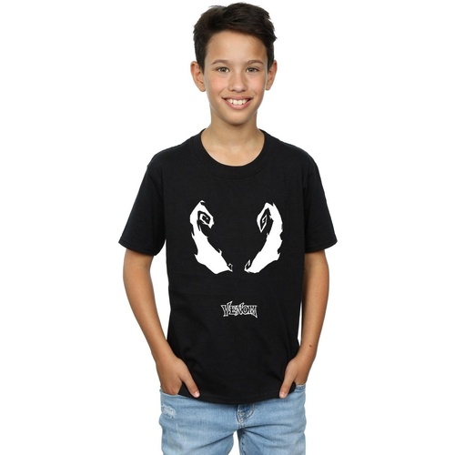 Vêtements Garçon T-shirts manches courtes Marvel Spider-Man Venom Eyes Noir