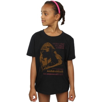 Vêtements Fille T-shirts manches longues Janis Joplin Madison Square Garden Noir