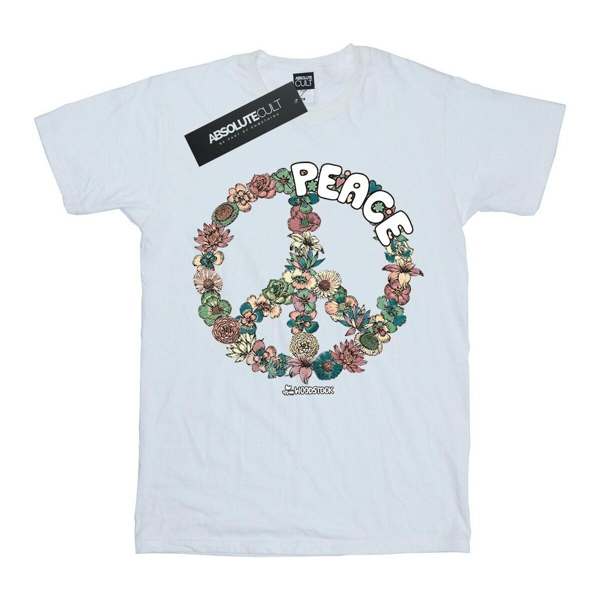 Vêtements Fille T-shirts manches longues Woodstock Floral Peace Blanc