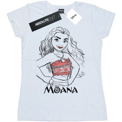 Vêtements Femme T-shirts manches longues Disney Moana Sketch Blanc