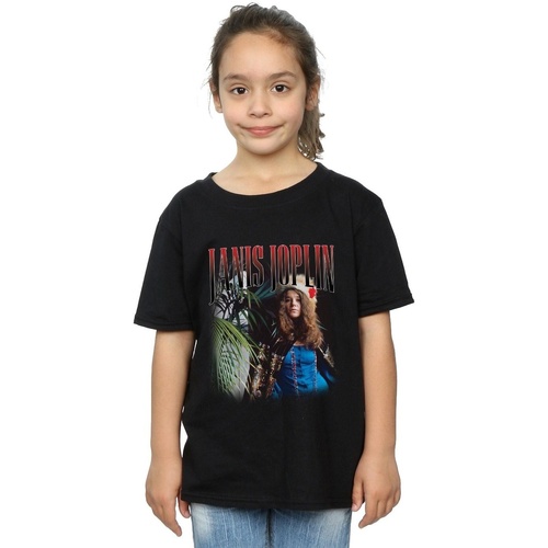 Vêtements Fille T-shirts manches longues Janis Joplin Baron Homage Noir
