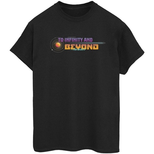 Vêtements Femme T-shirts manches longues Disney Lightyear Infinity And Beyond Text Noir
