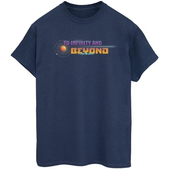 Vêtements Femme T-shirts manches longues Disney Lightyear Infinity And Beyond Text Bleu