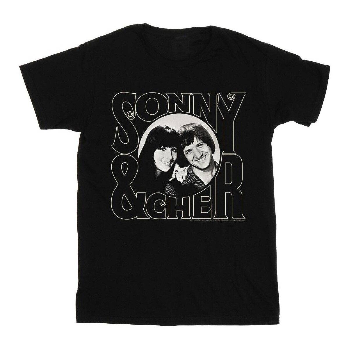 Vêtements Fille T-shirts manches longues Sonny & Cher Circle Photo Noir