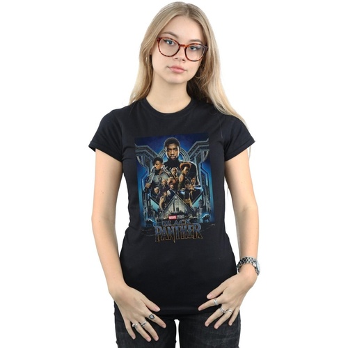 Vêtements Femme T-shirts manches longues Marvel Studios Black Panther Poster Noir