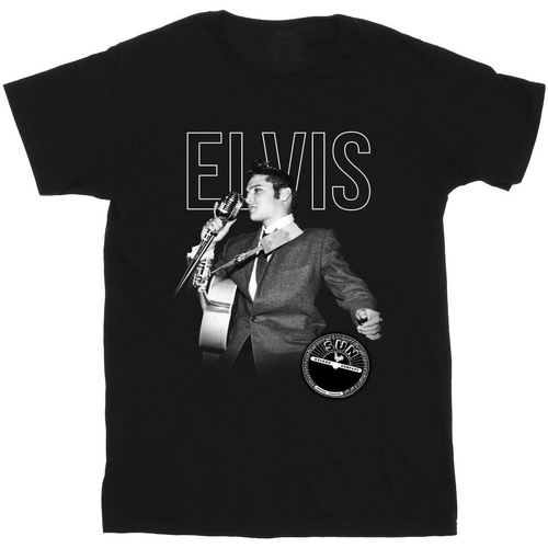 Vêtements Fille T-shirts manches longues Elvis Logo Portrait Noir