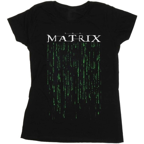 Vêtements Femme T-shirts manches longues The Matrix Green Code Noir