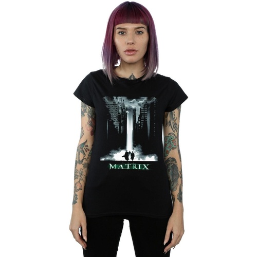 Vêtements Femme T-shirts manches longues The Matrix Original Poster Art Noir