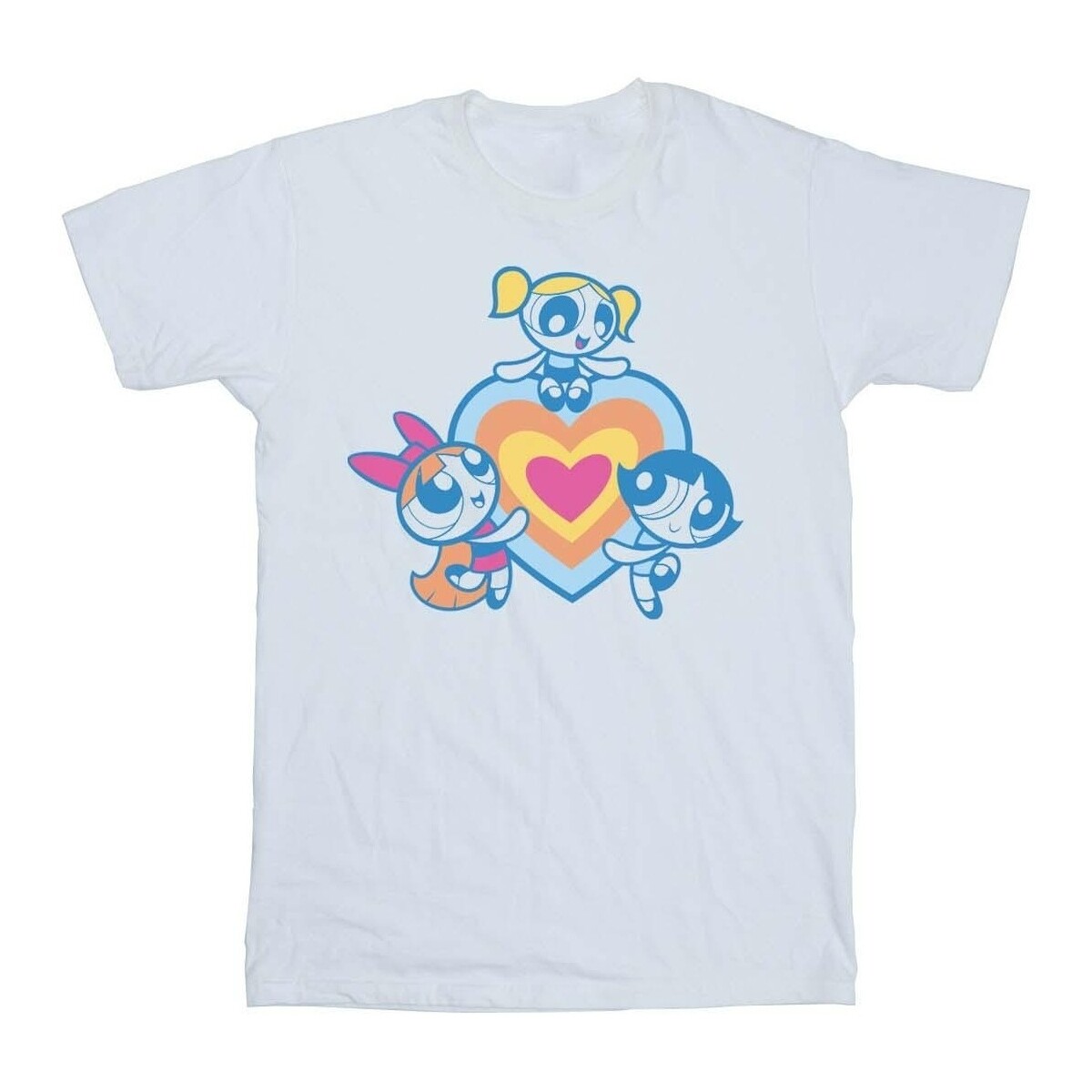 Vêtements Fille T-shirts manches longues The Powerpuff Girls Heart Group Blanc