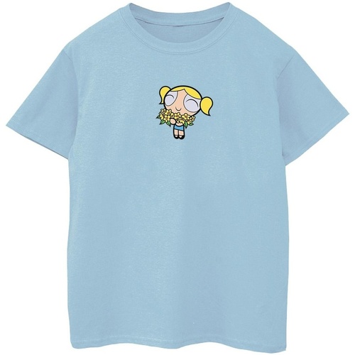 Vêtements Fille T-shirts manches longues The Powerpuff Girls Bubbles Flower Bleu