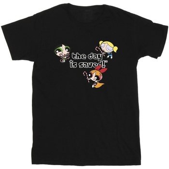 Vêtements Fille T-shirts manches longues The Powerpuff Girls The Day Is Saved Noir