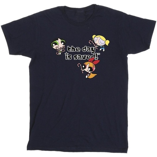 Vêtements Fille T-shirts manches longues The Powerpuff Girls The Day Is Saved Bleu