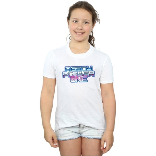 Vêtements Fille T-shirts manches longues Ready Player One Gradient Logo Blanc