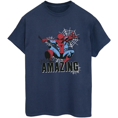 Vêtements Femme T-shirts manches longues Marvel Spider-Man Amazing Bleu