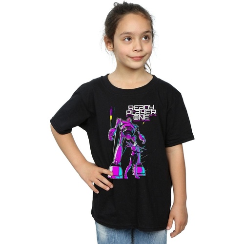 Vêtements Fille T-shirts manches longues Ready Player One Iron Giant And Art3mis Noir