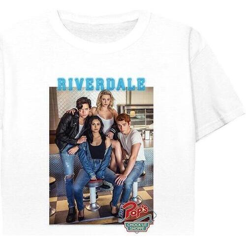 Vêtements Fille T-shirts manches longues Riverdale Pops Group Photo Blanc