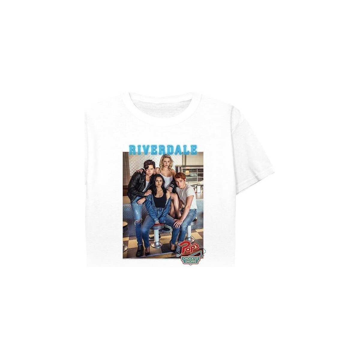 Vêtements Fille T-shirts manches longues Riverdale Pops Group Photo Blanc