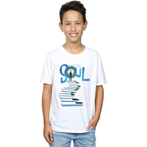 Vêtements Garçon T-shirts manches courtes Disney Soul Poster Art Blanc