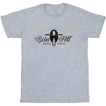 Vêtements Fille T-shirts manches longues Disney The Book Of Boba Fett Legend Lives Ship Crest Gris