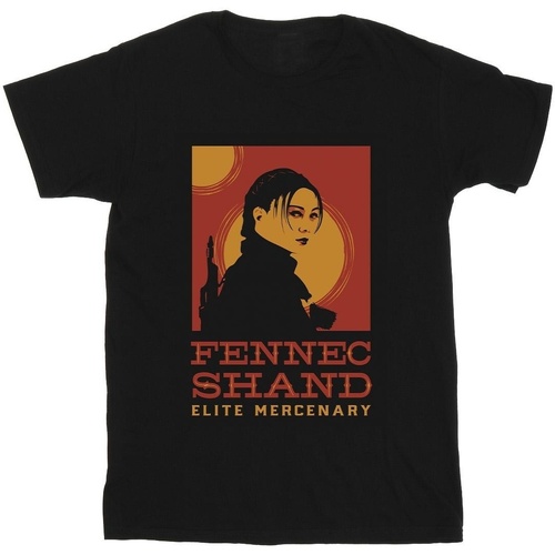 Vêtements Fille T-shirts manches longues Disney The Book Of Boba Fett Elite Mercenary Fennec Noir
