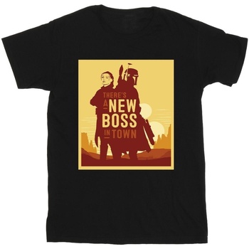 Vêtements Fille T-shirts manches longues Disney The Book Of Boba Fett New Boss Sun Silhouette Noir