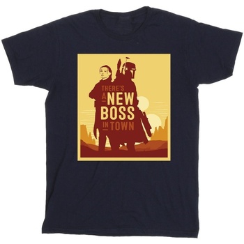 Vêtements Fille T-shirts manches longues Disney The Book Of Boba Fett New Boss Sun Silhouette Bleu
