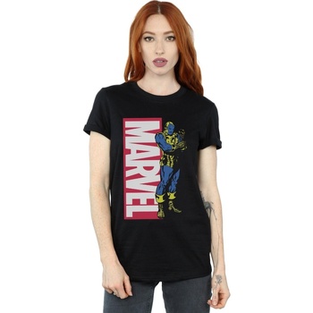 Vêtements Femme T-shirts Manuel manches longues Marvel Iron Man Pop Profile Noir