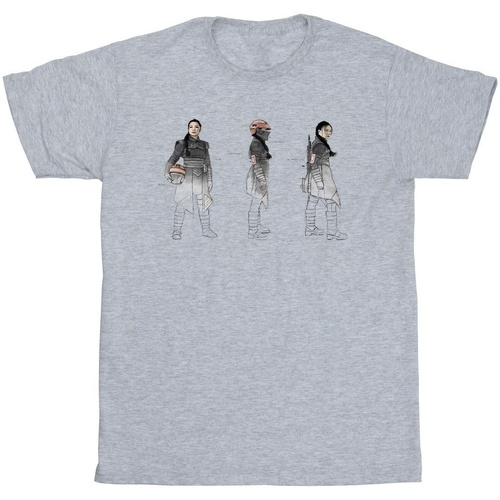 Vêtements Fille T-shirts manches longues Disney The Book Of Boba Fett Fennec Painted Concept Gris