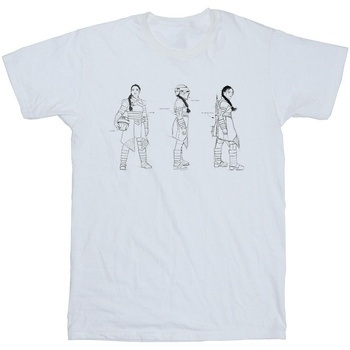 Vêtements Fille T-shirts manches longues Disney The Book Of Boba Fett Fennec Concept Blanc