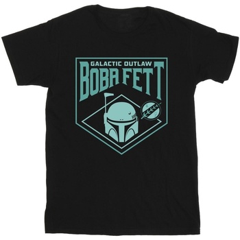 Vêtements Fille T-shirts manches longues Disney The Book Of Boba Fett Galactic Helm Chest Noir
