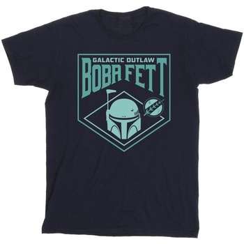 Vêtements Fille T-shirts manches longues Disney The Book Of Boba Fett Galactic Helm Chest Bleu